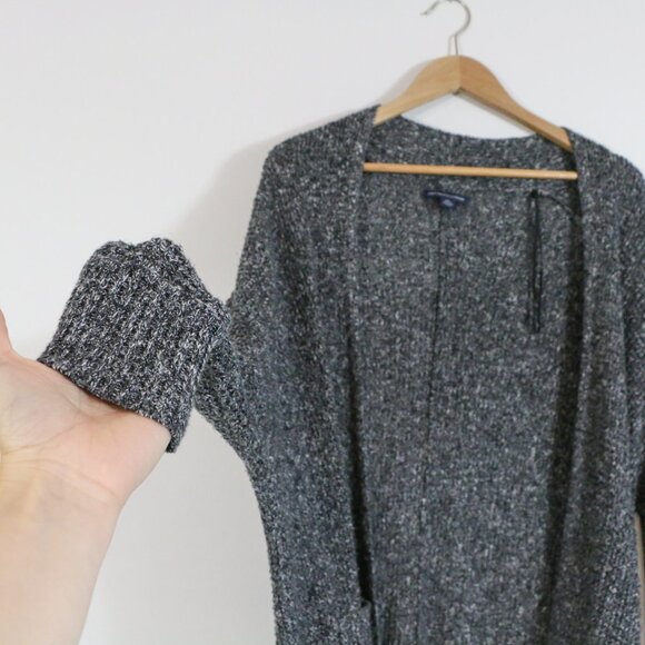 *American Eagle Outfitters Grey Knit Cardigan - Picture 8 of 10